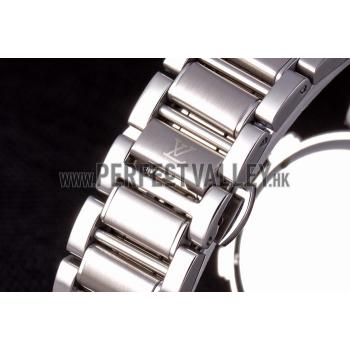 Louis Vuitton Tambour Stainless Steel Bracelet White Dial 801415