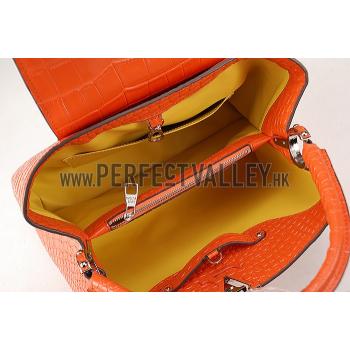 Louis Vuitton Capuciness Crocodile Leather OrangeMM 607548 Replica