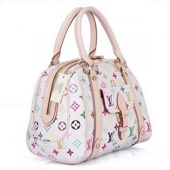 Louis Vuitton Monogram Multicolore M40096 White Canvas Ladies Handbags