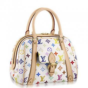 Louis Vuitton Monogram Multicolore M40096 White Canvas Ladies Handbags