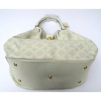 Louis Vuitton Mahina Leather M95546 Beige Cross Body Bag Ladies