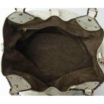 Louis Vuitton Mahina Leather M95546 Beige Cross Body Bag Ladies