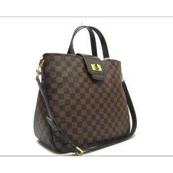 Cheap Louis Vuitton Damier Canvas N41177 Brown Cow Leather 2way