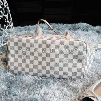 Louis Vuitton Shopping Bag Handbag Genuine Leather  White Replica