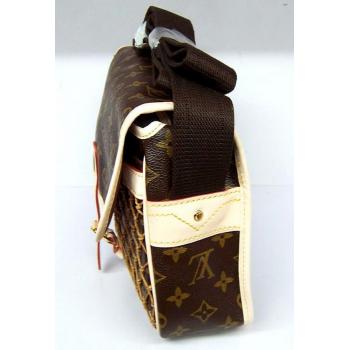 Louis Vuitton Monogram Canvas M40117 Brown Small Unisex Handbag