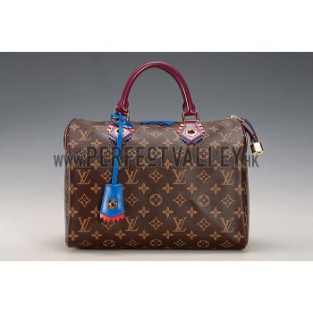 Louis Vuitton Monogram Totem Speedy Plum