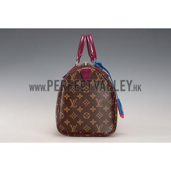 Louis Vuitton Monogram Totem Speedy Plum