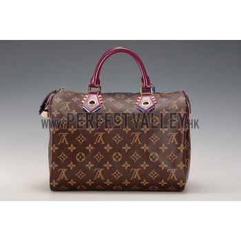 Louis Vuitton Monogram Totem Speedy Plum