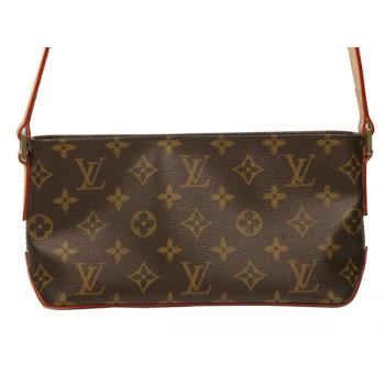 Louis Vuitton Monogram Canvas M51240 Brown Cow Leather Ladies Bag