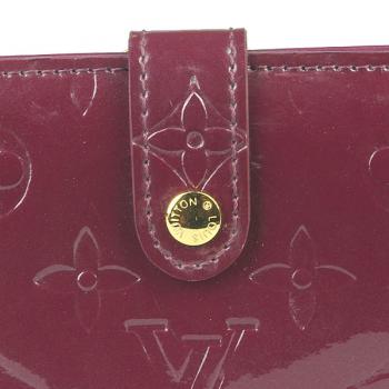 Louis Vuitton Monogram Vernis M93574 Purple Enamel Small Wallet