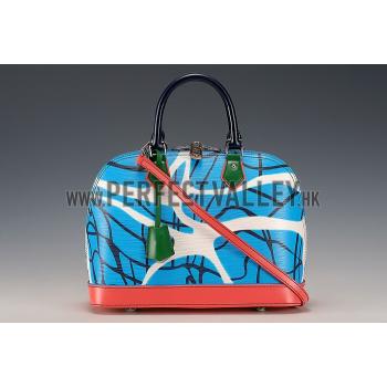 Replica Louis Vuitton Alma Epi Leather Aqua Print PM Bag