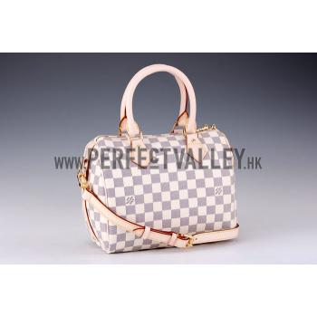 Cheap Louis Vuitton Damier Azur Speedy 25 with Shoulder Strap