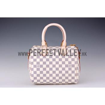 Cheap Louis Vuitton Damier Azur Speedy 25 with Shoulder Strap