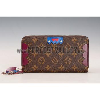 Louis Vuitton Monogram Totem Zippy Wallet Plum