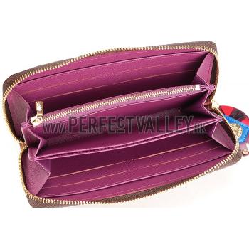 Louis Vuitton Monogram Totem Zippy Wallet Plum