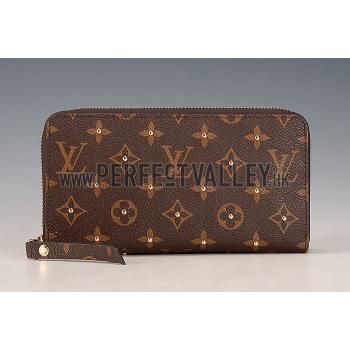 Louis Vuitton Monogram Zippy Wallet With Studs