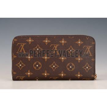 Louis Vuitton Monogram Zippy Wallet With Studs