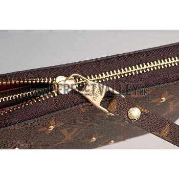 Louis Vuitton Monogram Zippy Wallet With Studs