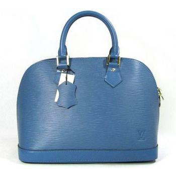 Quality Louis Vuitton EPI Leather M52142 Blue Large Ladies Bag