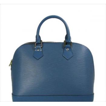 Quality Louis Vuitton EPI Leather M52142 Blue Large Ladies Bag