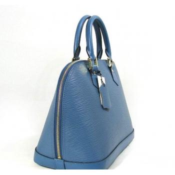 Quality Louis Vuitton EPI Leather M52142 Blue Large Ladies Bag