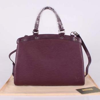 Cheap Louis Vuitton EPI Leather M40329 Purple Cow Leather Ladies Bag