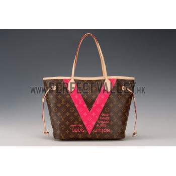 Louis Vuitton Neverfull Monogram V Pink