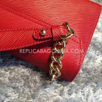 Louis Vuitton Shoulder Bag Red Calfskin Handbag Replica