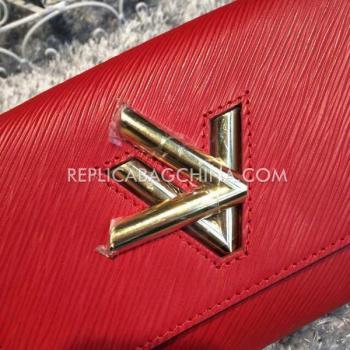 Louis Vuitton Shoulder Bag Red Calfskin Handbag Replica