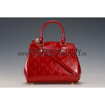 Louis Vuitton Brea Monogram Vernis PM Bag Red