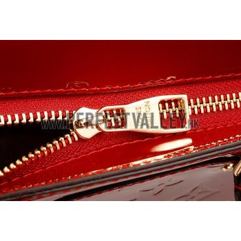 Louis Vuitton Brea Monogram Vernis PM Bag Red