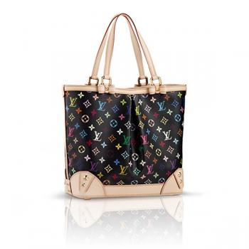 Louis Vuitton Monogram Multicolore M93213 Black Large Ladies Bag