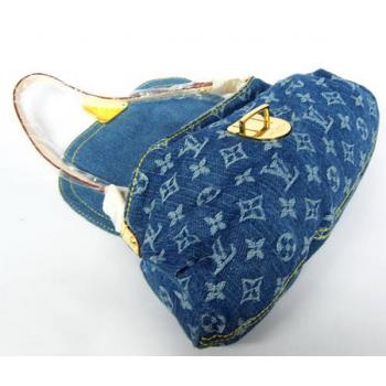 Louis Vuitton Monogram Denim M95050 Blue Small Cross Body Bag Replica