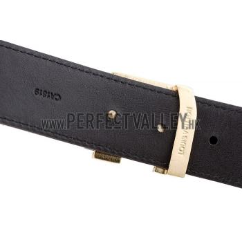 Louis Vuitton  Brass Logo Buckle Brown Suede Leather Belt