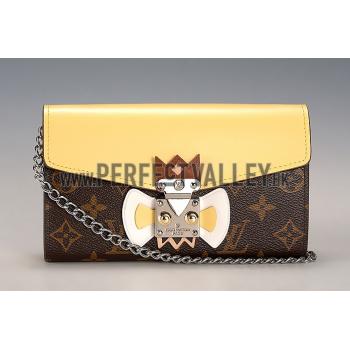 Cheap Louis Vuitton Tribal Mask Chaine Wallet Yellow