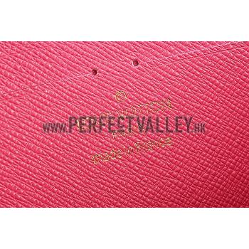 Replica Louis Vuitton Monogram Canvas Zippy Wallet With Rose Leather Zipper Pull 608253