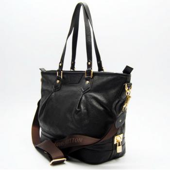 Louis Vuitton Mahina Leather M93175 Black 2way Ladies