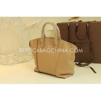 Replica Louis Vuitton Handbag Apricot Calfskin