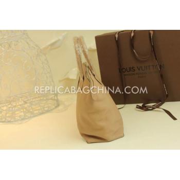 Replica Louis Vuitton Handbag Apricot Calfskin