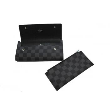 Louis Vuitton Damier Canvas N63084 Grey Small Mens Wallet Replica