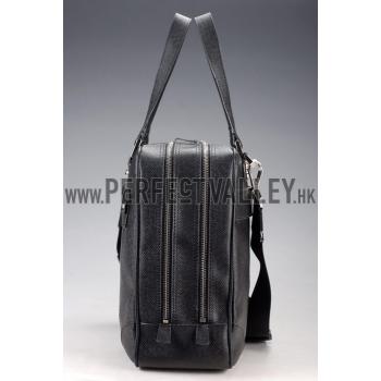 Replica Louis Vuitton Alexander Taiga Leather Black