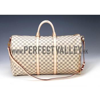 Louis Vuitton Damier Azur Keepall 55 With Shoulder Strap Replica