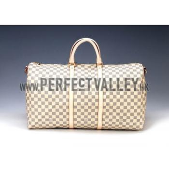 Louis Vuitton Damier Azur Keepall 55 With Shoulder Strap Replica