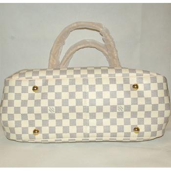 Louis Vuitton Damier Canvas N48109 White Canvas Large Bag