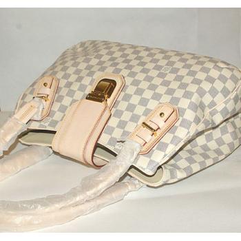 Louis Vuitton Damier Canvas N48109 White Canvas Large Bag