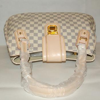 Louis Vuitton Damier Canvas N48109 White Canvas Large Bag