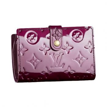 Quality Louis Vuitton Monogram Vernis M91524 Purple Small Wallet