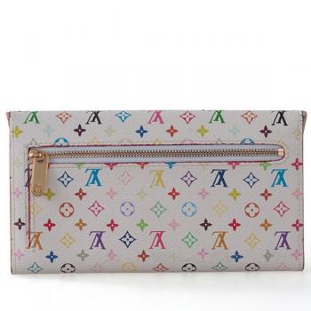 Louis Vuitton Monogram Multicolore M93737 White Wallet Ladies