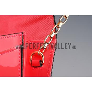 Louis Vuitton Chain Louise Patent Leather Red