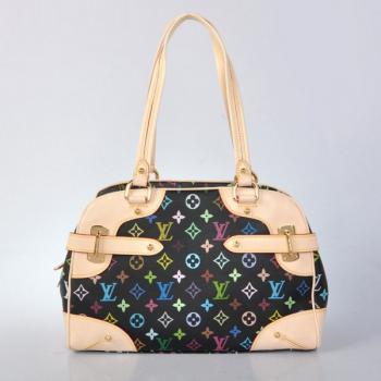 Cheap Louis Vuitton Monogram Multicolore M40194 Black Canvas Ladies Bags